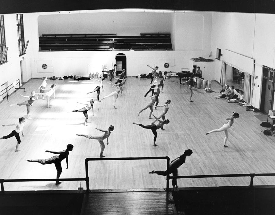 Dance class in gym circa 1970s <span class="cc-gallery-credit"></span>